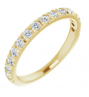 14K Yellow 1/2 CTW Diamond French-Set Anniversary Band - 1238836009P
