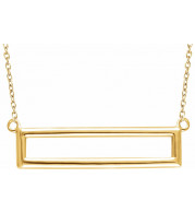 14K Yellow Rectangle 16-18 Necklace - 65194960000P