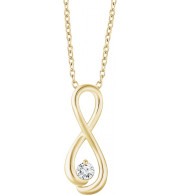 14K Yellow 1/6 CTW Diamond Infinity-Inspired 16-18 Necklace - 65272360001P