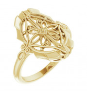 14K Yellow Vintage-Inspired Ring - 52056102P