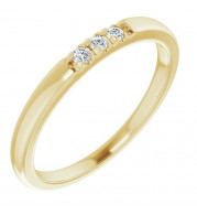 14K Yellow .06 CTW Diamond French-Set Anniversary Band - 124030604P