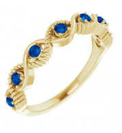 14K Yellow Blue Sapphire Stackable Ring - 720466025P
