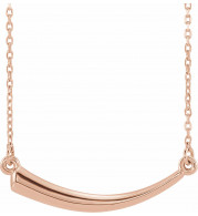 14K Rose Horn 16-18 Necklace - 86666103P
