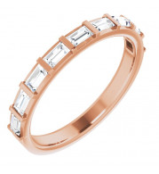 14K Rose 5/8 CTW Diamond Straight Baguette Anniversary Band - 123178606P