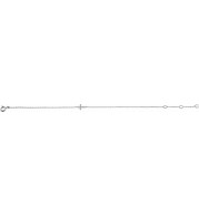 14K White .04 CTW Diamond Sideways Cross Youth 7 Bracelet - R48043100P