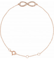 14K Rose 1/6 CTW Diamond Infinity-Inspired 8 Bracelet - 65108760002P