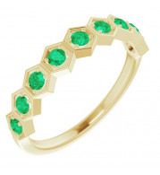 14K Yellow Emerald Stackable Ring - 71876636P