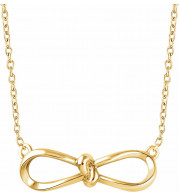 14K Yellow Bow 18 Necklace - 65239460001P