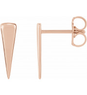 14K Rose 12x3.27 mm Triangle Earrings - 86761602P