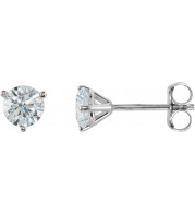 14K White 3/4 CTW Diamond Stud Earrings - 6623360093P