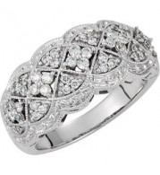 14K White 1/2 CTW Diamond Ring - 69497100P