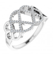 14K White 1/5 CTW Diamond Woven Ring - 123100600P