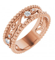 14K Rose 1/5 CTW Diamond Anniversary Band - 123127602P