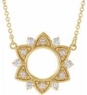14K Yellow 1/4 CTW Diamond Accented 18 Necklace - 86835611P