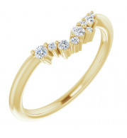 14K Yellow  1/8 CTW Diamond Matching Band - 124036613P
