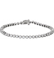 14K White 2 CTW Diamond Line 7.25 Bracelet - 65126060001P