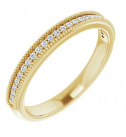 14K Yellow 1 mm Round 1/10 CTW Diamond Anniversary Band - 12297960009P