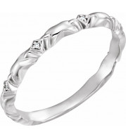 14K White .02 CTW Diamond Anniversary Band - 123187600P