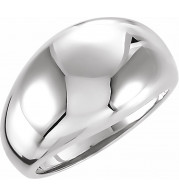 14K White 12 mm Dome Ring - 50199247738P