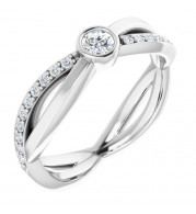 14K White 3.4 mm Round 1/3 CTW Diamond Infinity-Inspired Ring - 122897600P