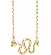 14K Yellow Snake 16-18 Necklace - 86613601P