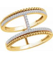 14K Yellow 1/5 CTW Diamond Negative Space Ring - 65242160001P