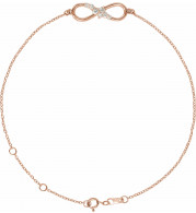 14K Rose 1/8 CTW Diamond Infinity 6 1/2-7 1/2 Bracelet - BRC7776003P