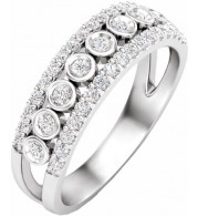 14K White 1/2 CTW Diamond Anniversary Band - 653558601P