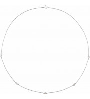 14K White 1/4 CTW Diamond 5-Station 18 Necklace - 68577102P