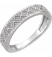 14K White Stackable Ring - 51701101P
