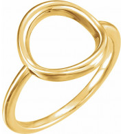 14K Yellow Circle Ring - 51602102P