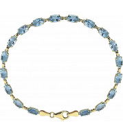 14K Yellow Sky Blue Topaz 7.25 Bracelet - 651539102P