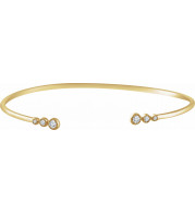 14K Yellow 1/4 CTW Diamond Cuff 7 Bracelet - 65304360000P