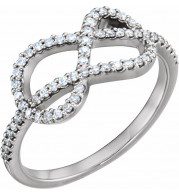 14K White 1/3 CTW Diamond Knot Ring - 122826600P