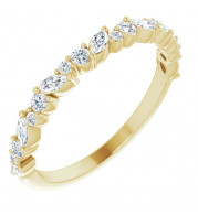 14K Yellow 3/8 CTW Diamond Anniversary Band - 123858601P