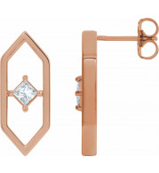 14K Rose 1/3 CTW Diamond Geometric Earrings - 86966602P