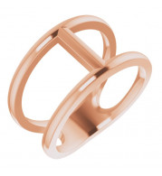 14K Rose 11.3 mm Negative Space Ring - 51643103P