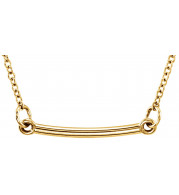 14K Yellow Tiny Poshu00ae Bar 16-18 Necklace - 857881001P
