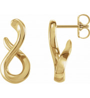 14K Yellow Infinity-Inspired Drop Earrings - 87080601P
