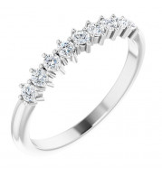 14K White 1/4 CTW Diamond Nine-Stone Anniversary Band - 124094600P
