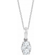 14K White 1/3 CTW Diamond 16-18 Necklace - 65266060000P