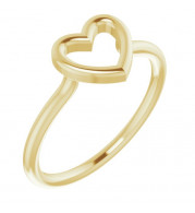 14K Yellow Heart Ring - 51638102P