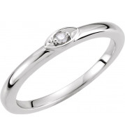 14K White .025 CTW Diamond Stackable Ring - 6506360002P