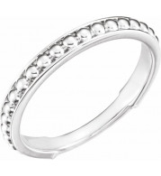 14K White Stackable Bead Ring - 51633101P