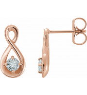 14K Rose 1/5 CTW Diamond Infinity-Inspired Earrings - 86601602P