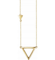 14K Yellow Triangle 18 Necklace - 65239560001P