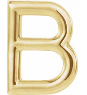 14K Yellow Single Initial B Earring - 86800108P