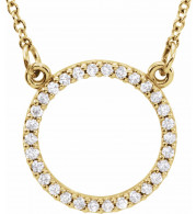 14K Yellow 1/8 CTW Diamond 16 Necklace - 84155100P