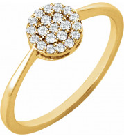 14K Yellow 1/5 CTW Diamond Cluster Ring - 65180560000P