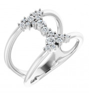 14K White 1/3 CTW Diamond Negative Space Ring - 124050600P